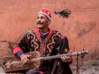 Musician plying his trade in the medina, Marrakesh |  Richard I'Anson