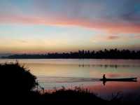 Sunset over the tranquil Mekong River