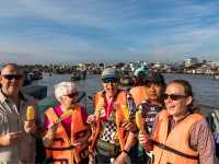 Enjoying some fresh pineapple as we stop along the Mekong Delta |  Lachlan Gardiner